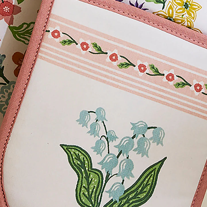 Floral double oven glove