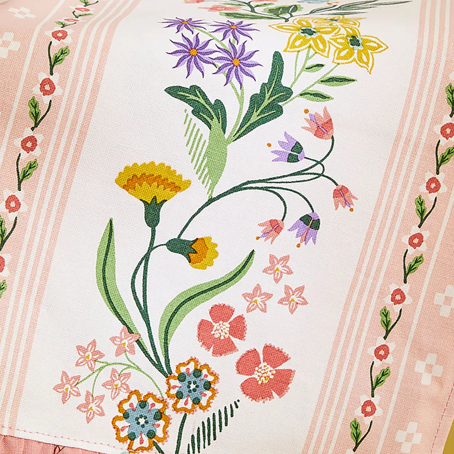 Floral tea towel