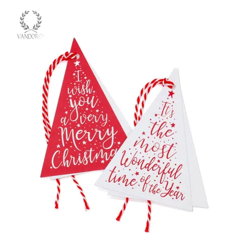 Red & White Christmas Gift Tags