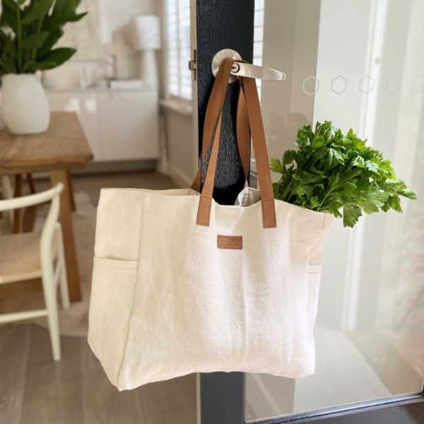 Washed Canvas Bag: Off White