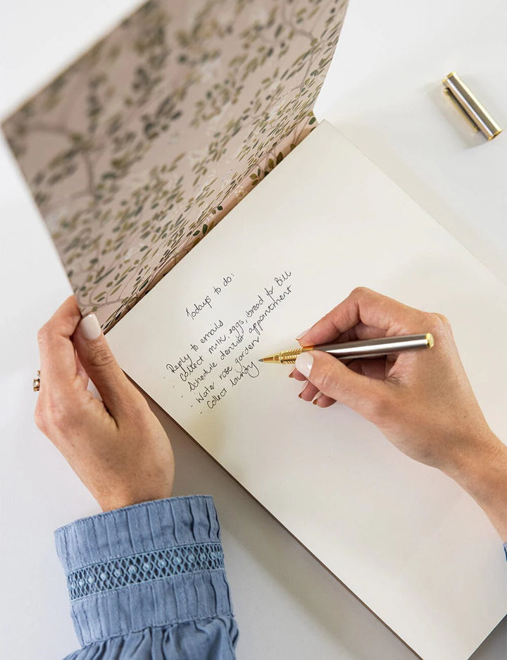 Bespoke White Blossoms Jumbo Notepad Jotter
