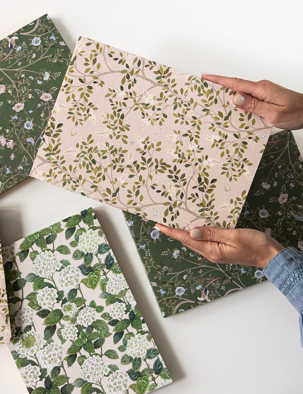 Bespoke White Blossoms Jumbo Notepad Jotter