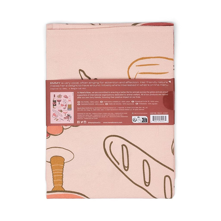 Product packaging with a pink background and text on a white background