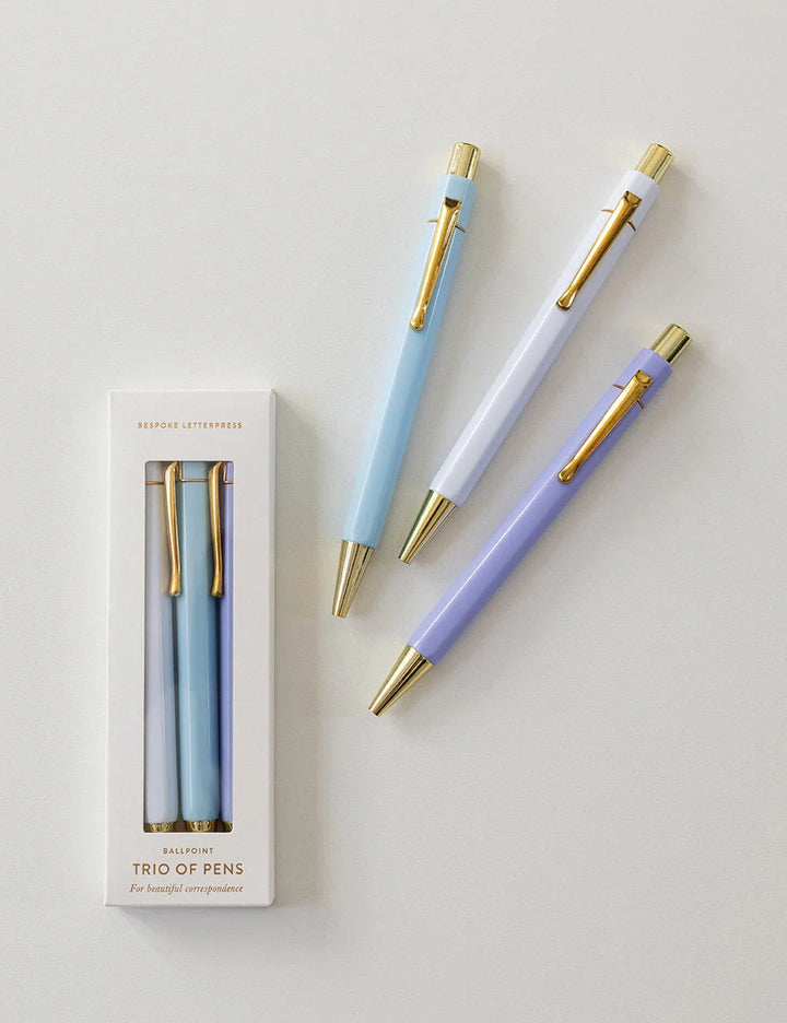 Bespoke Wisteria Trio of Pens