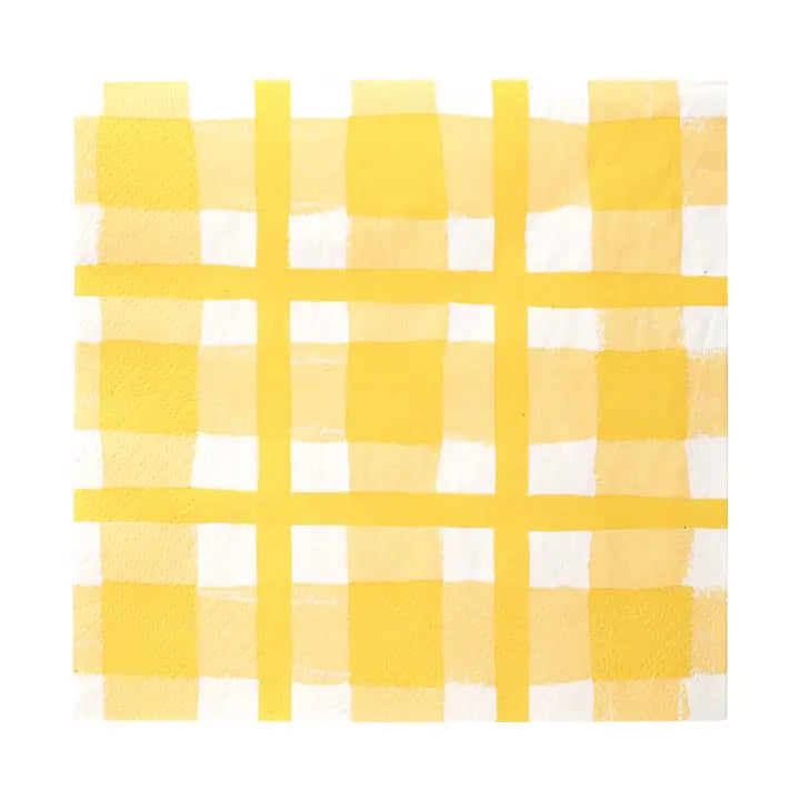 Yellow and white checkered pattern on a white background