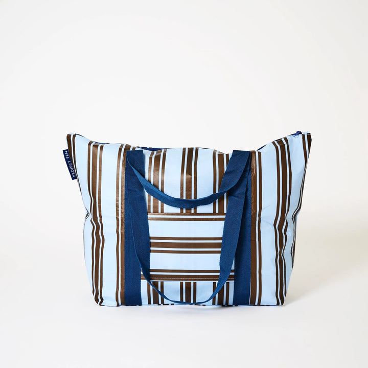 Zip Medium Tote: Oxford Stripe