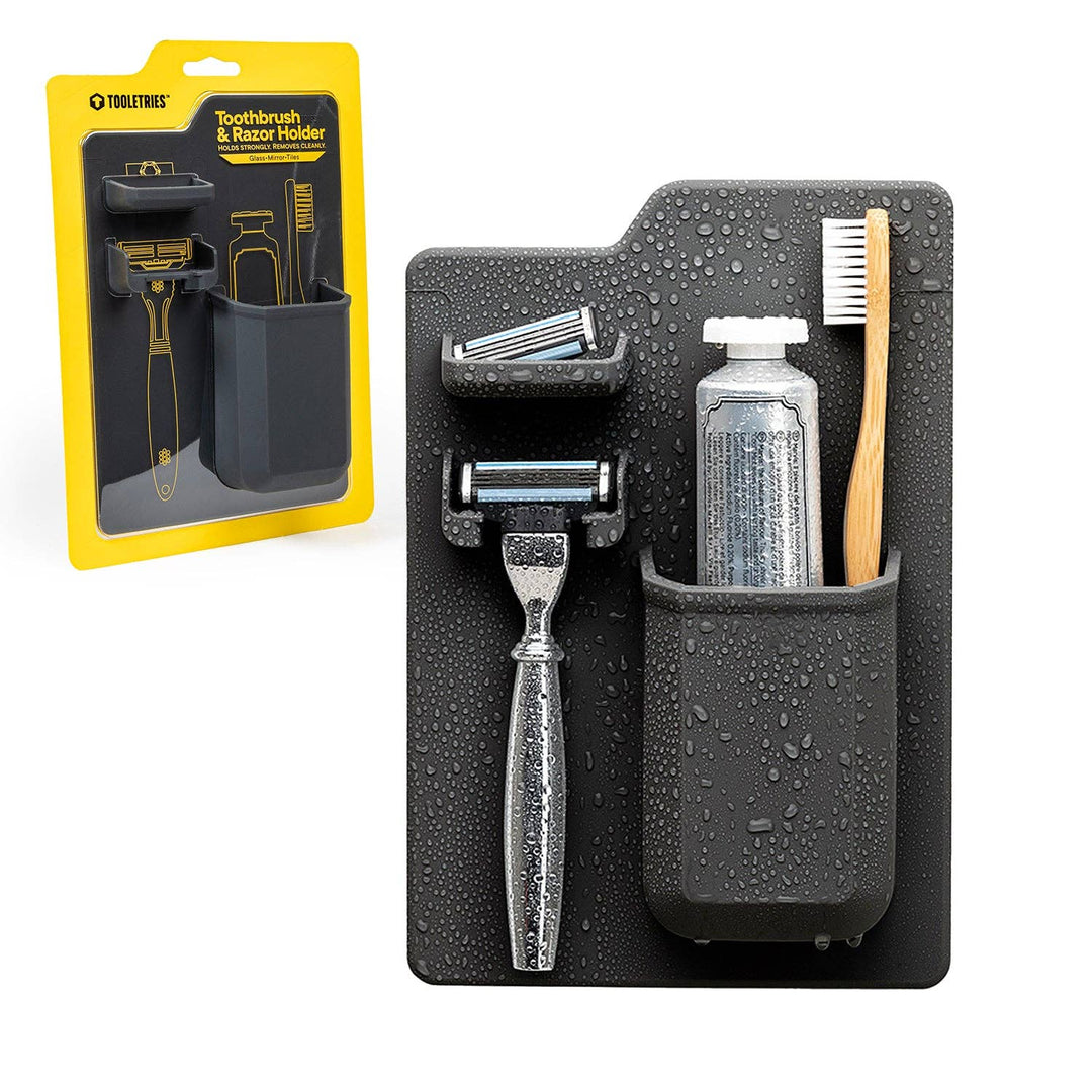The Harvey Toothbrush &amp; Razor Holder: Charcoal