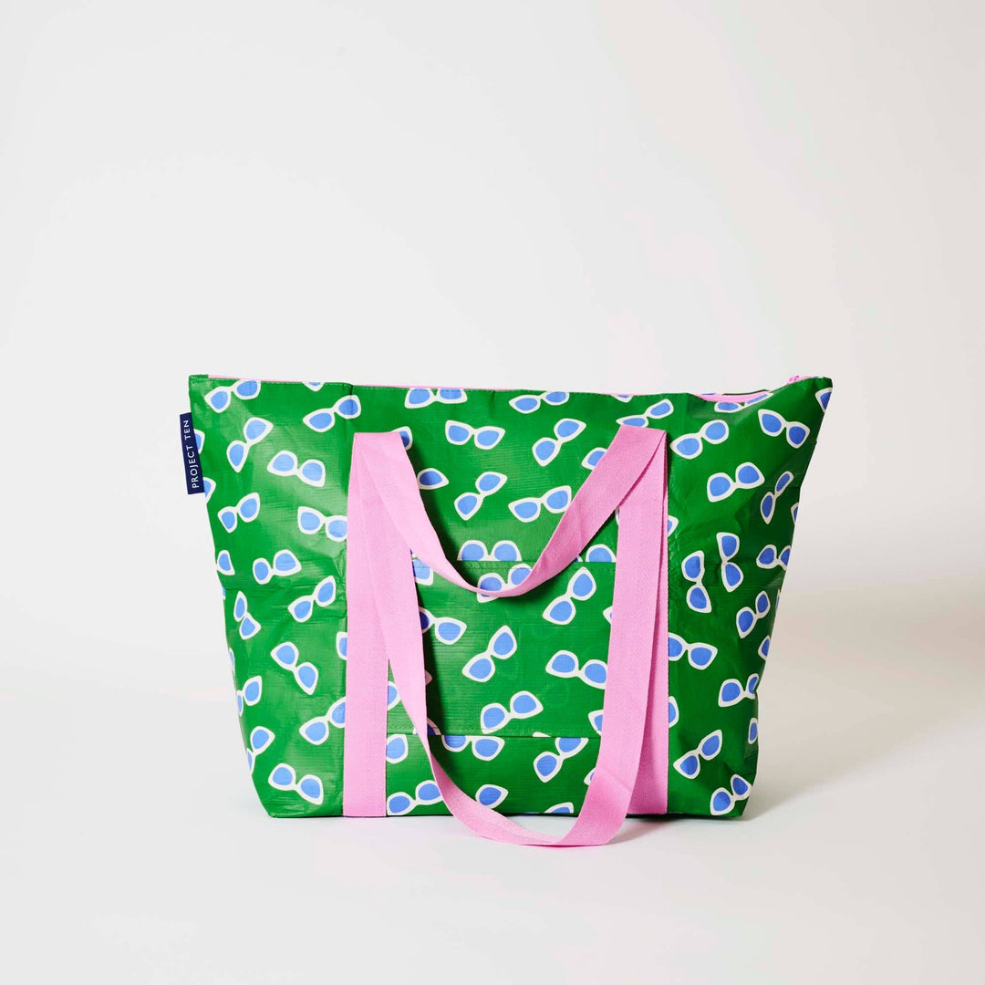 Zip Medium Tote: Sunglasses