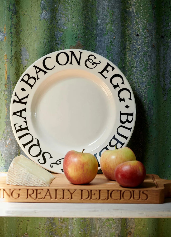 Black Toast Bacon &amp; Egg Plate 10.5" *ARRIVING NEXT WEEK*