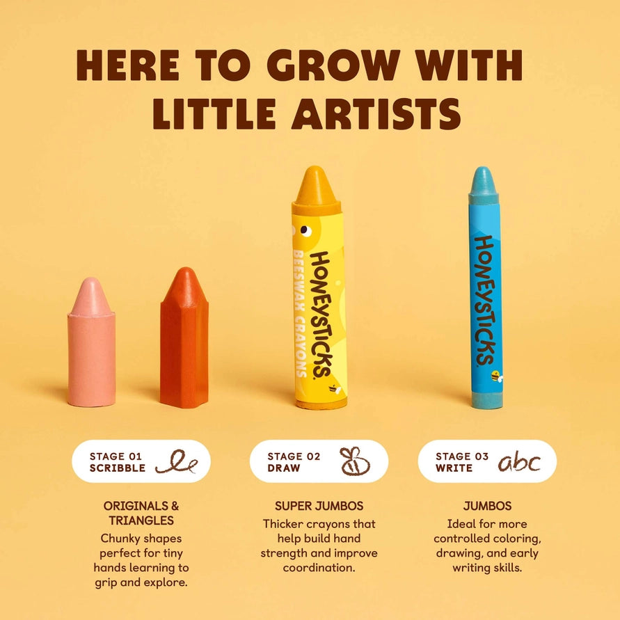 Beeswax Jumbo Crayons - Pack of 7