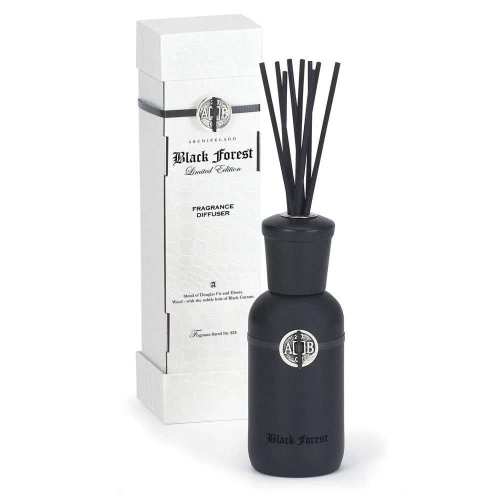 Fragrance diffuser with packaging on a white background