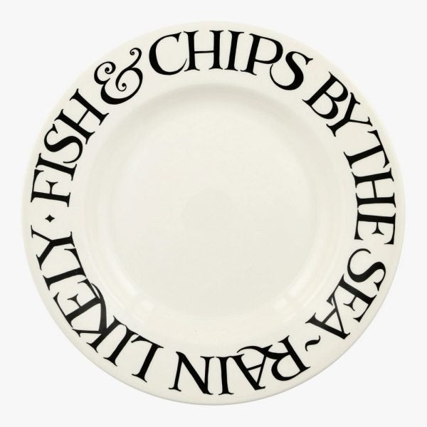 Black Toast Fish &amp; Chips Plaste 10.5" *ARRIVING NEXT WEEK*