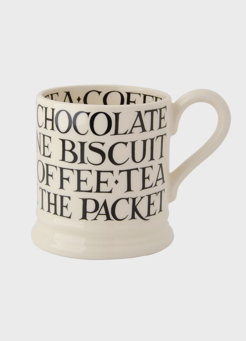 Black Toast All Over Writing 1/2 Pint Mug *ARRIVING NEXT WEEK*