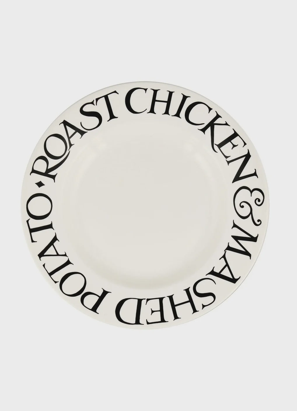 Black Toast Roast Chicken Plate 10.5" *ARRIVING NEXT WEEK*