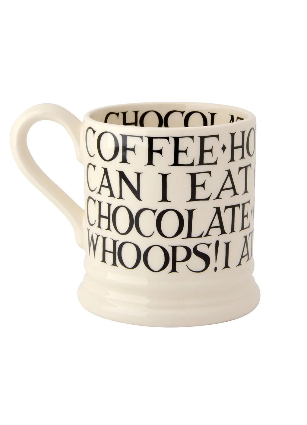 Black Toast All Over Writing 1/2 Pint Mug *ARRIVING NEXT WEEK*