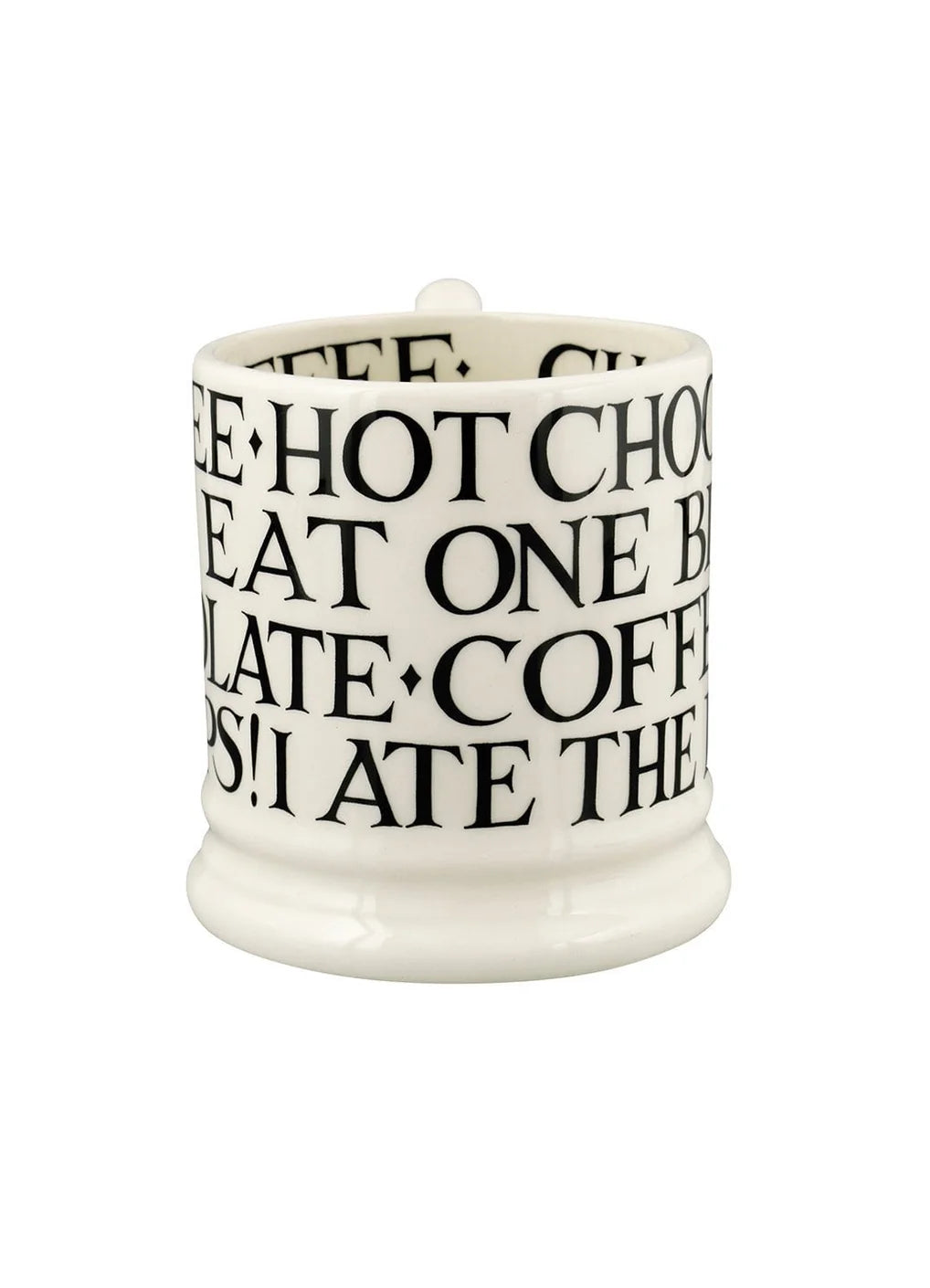 Black Toast All Over Writing 1/2 Pint Mug *ARRIVING NEXT WEEK*