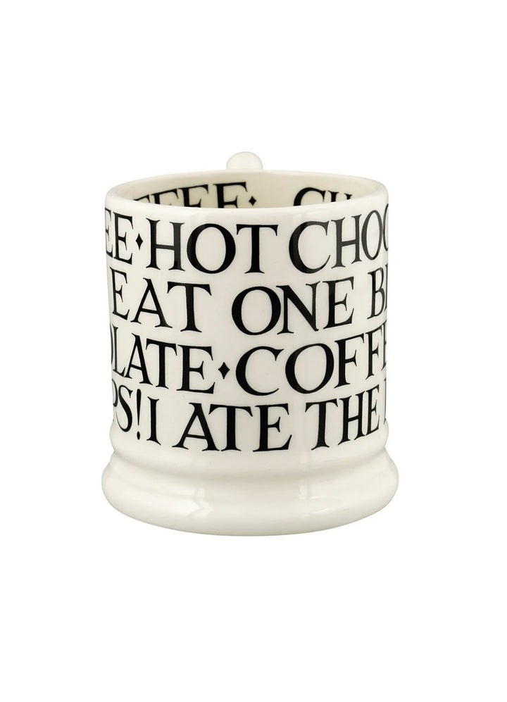 Black Toast All Over Writing 1/2 Pint Mug *ARRIVING NEXT WEEK*