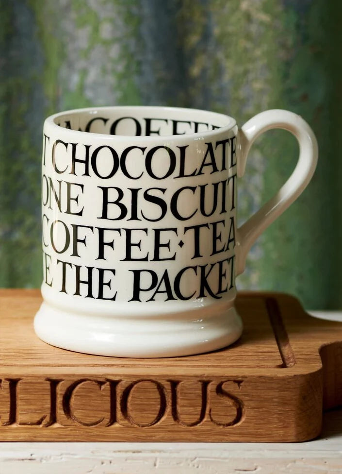 Black Toast All Over Writing 1/2 Pint Mug *ARRIVING NEXT WEEK*