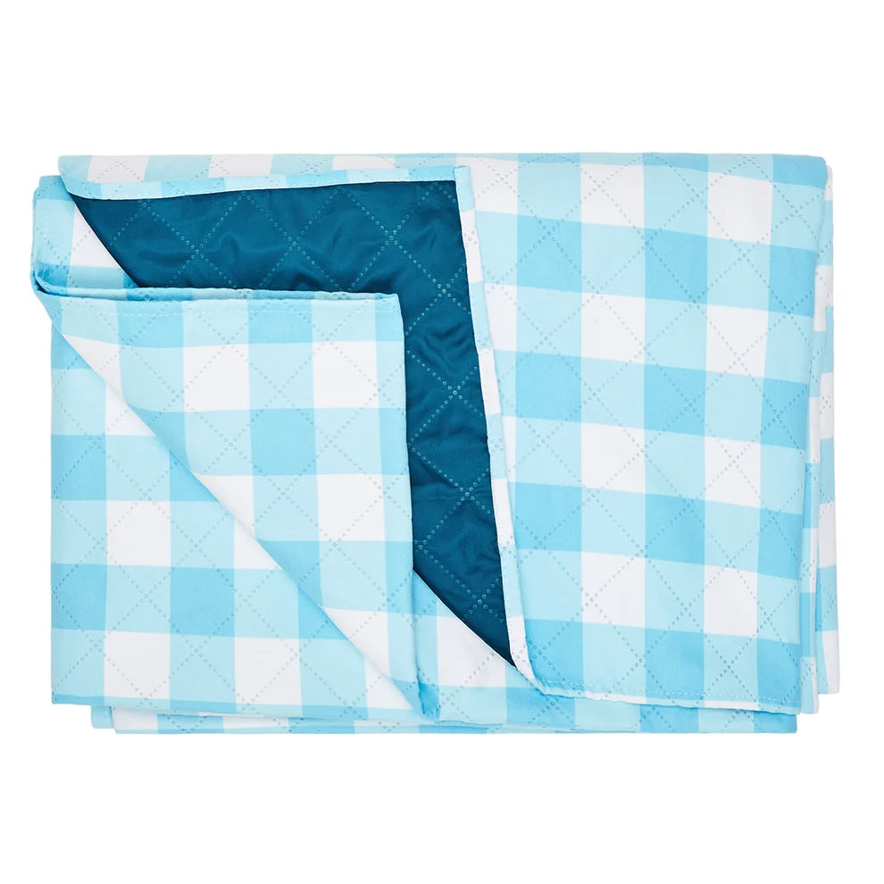Blue Check Beach/ Picnic Blanket - XL