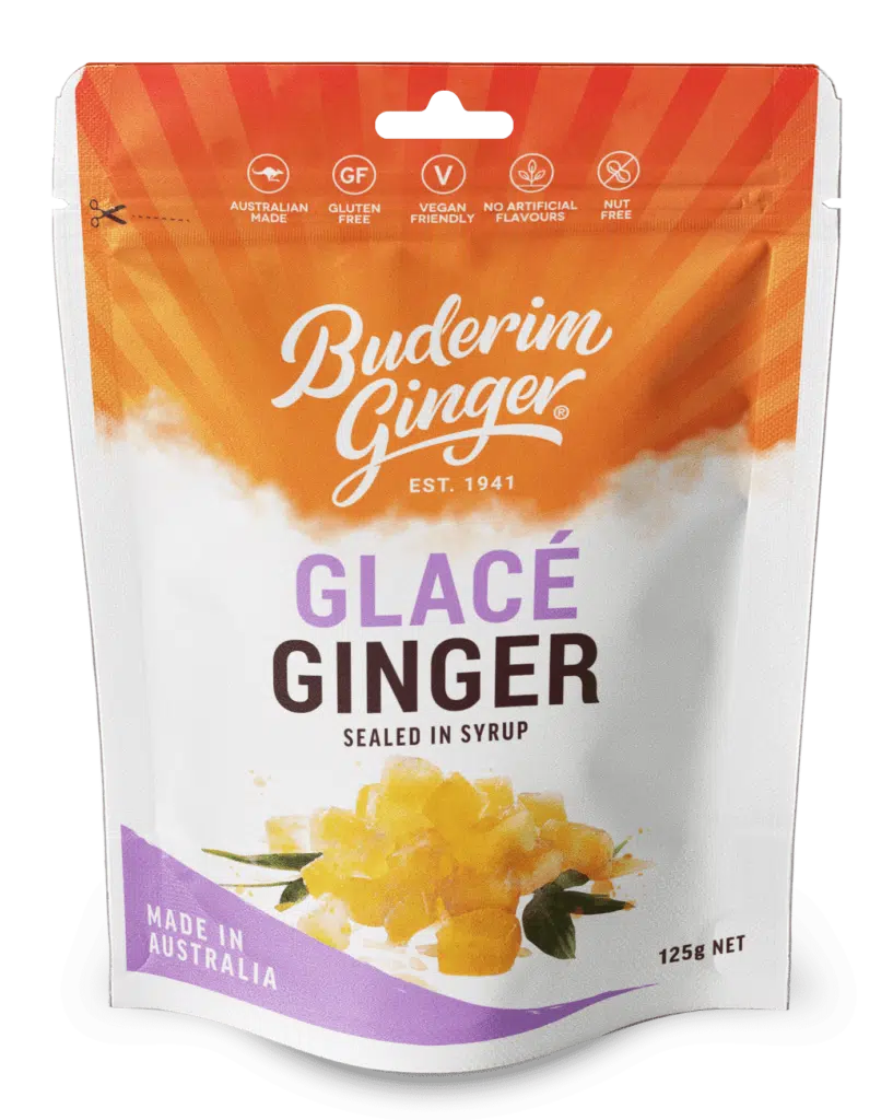Buderim Glace Ginger 125gm