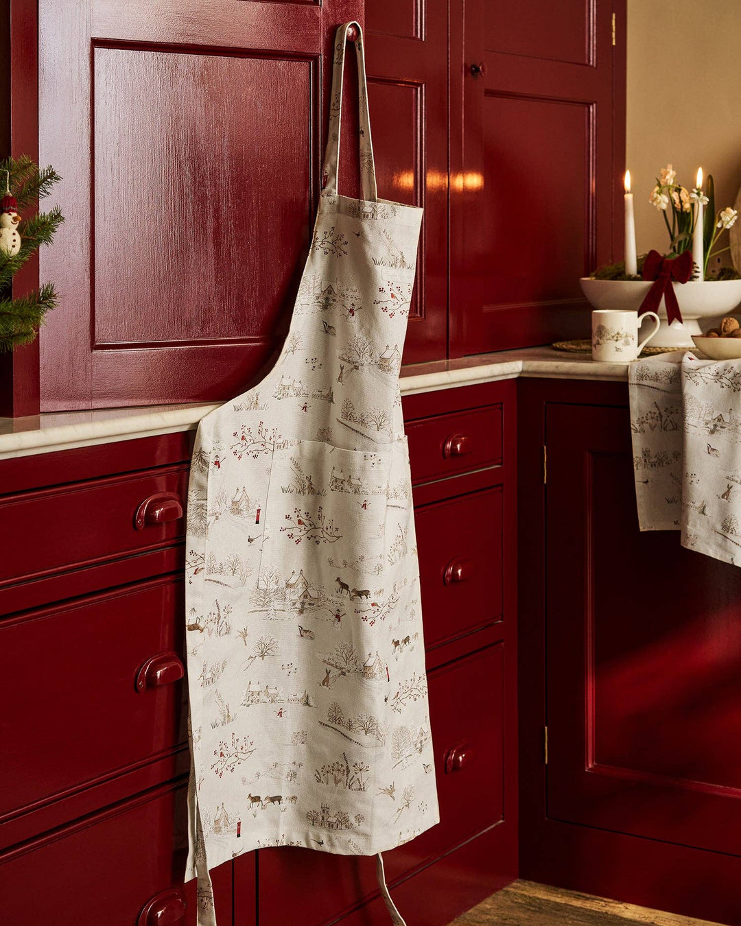 Snowy Village Apron
