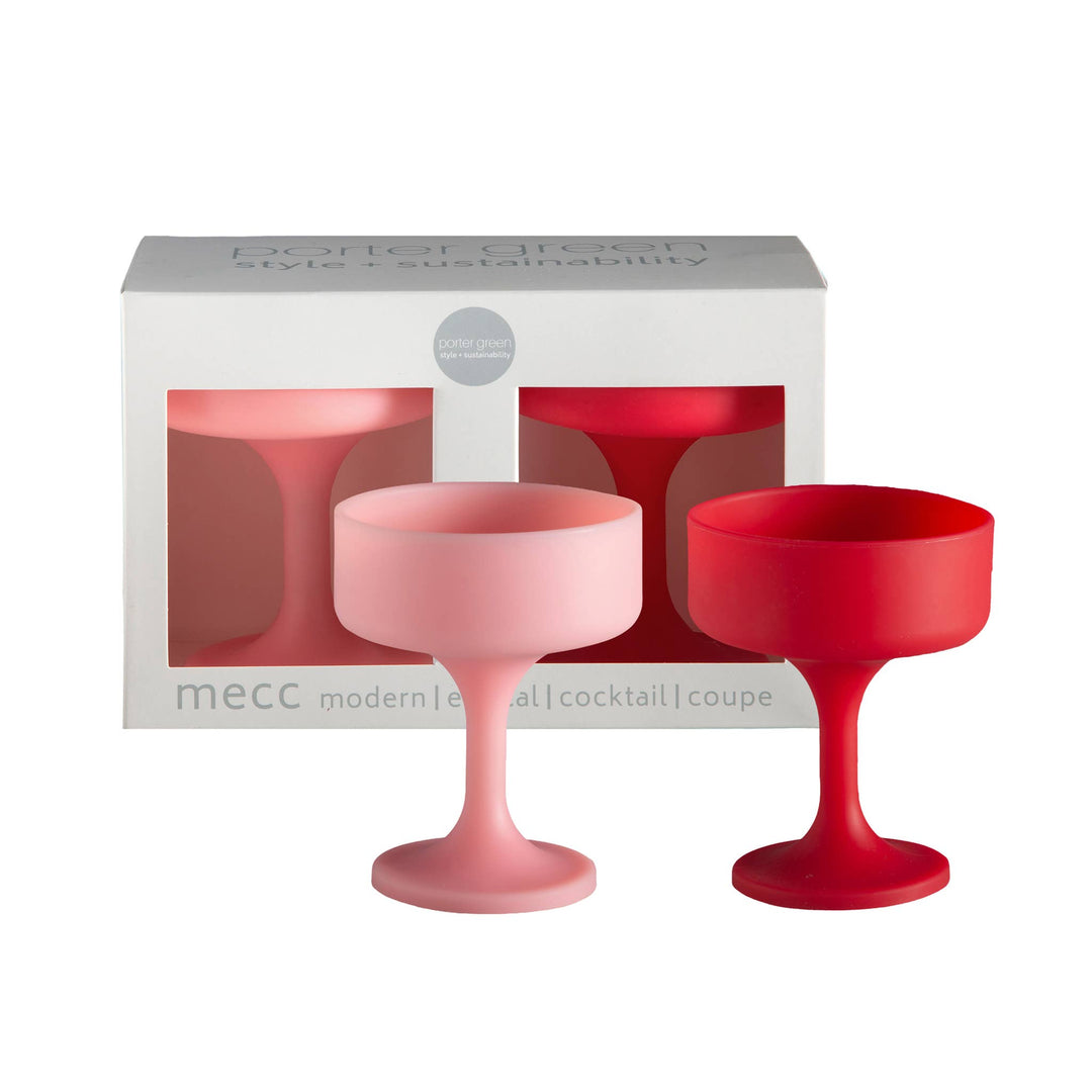 Cherry + Blush Silicone Unbreakable Cocktail Glasses