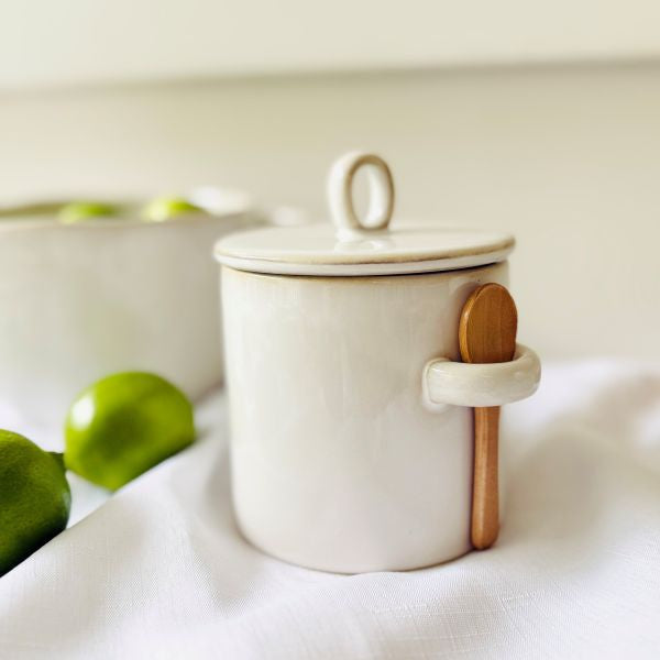 Ceramic Jar with Spoon