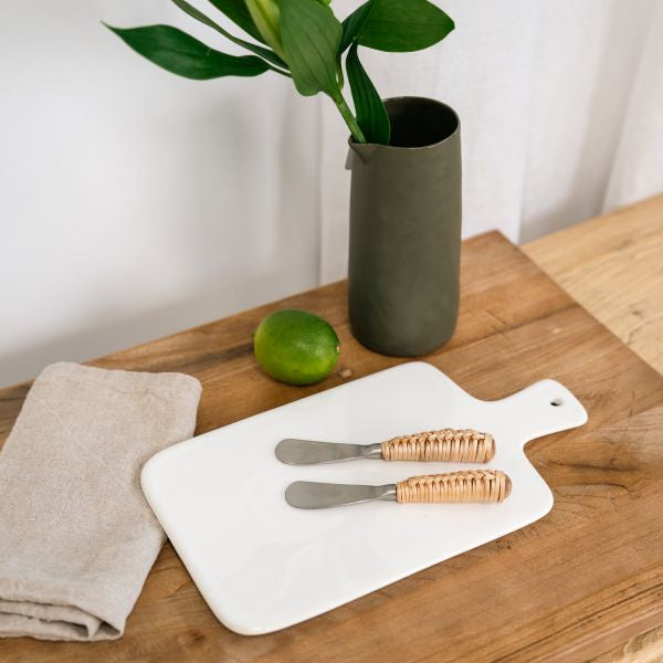 White Ceramic Serving Board