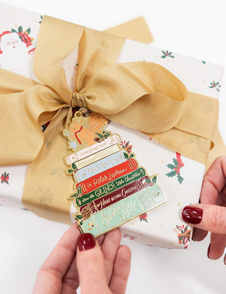 Bespoke Christmas Books Enamel Ornament