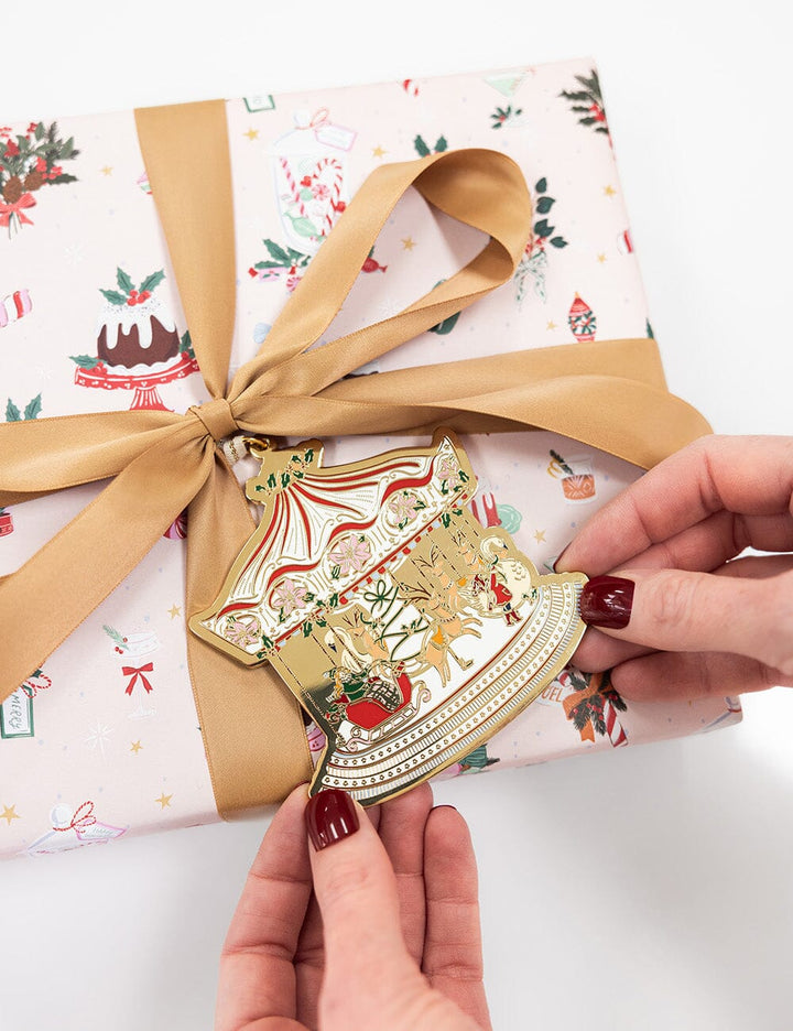 Bespoke Christmas Market Carousel Enamel Ornament