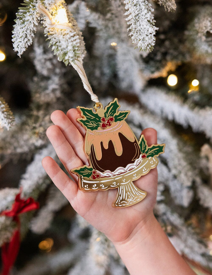 Bespoke Christmas Pudding Enamel Ornament