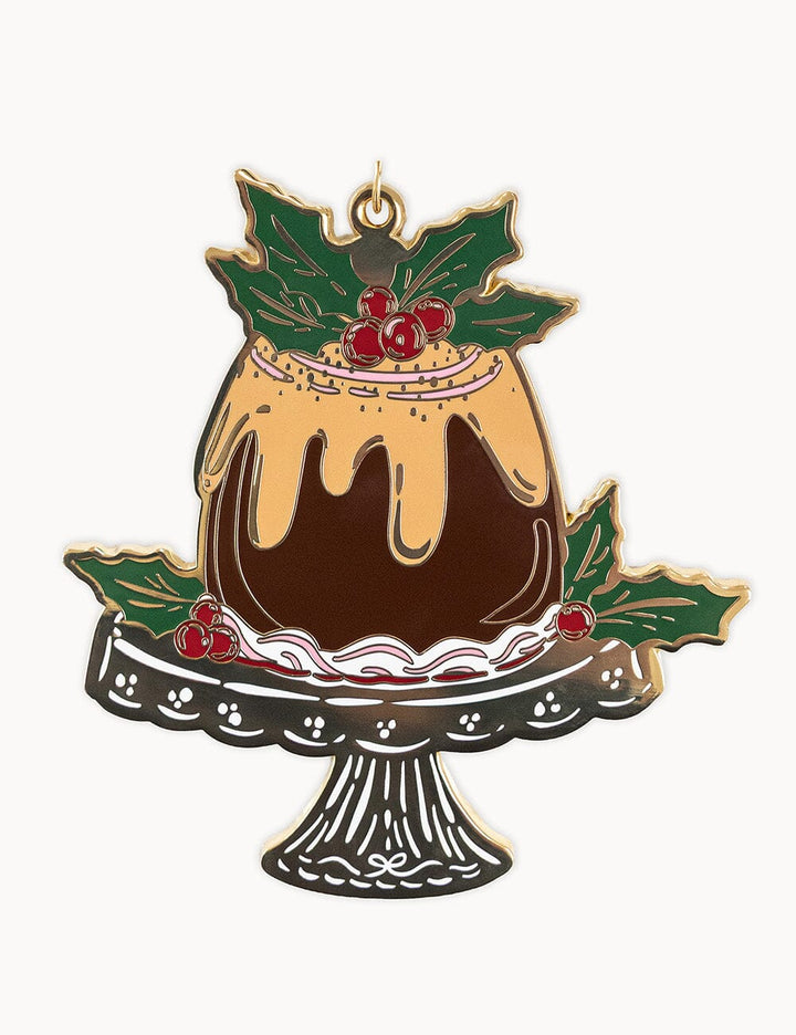 Bespoke Christmas Pudding Enamel Ornament