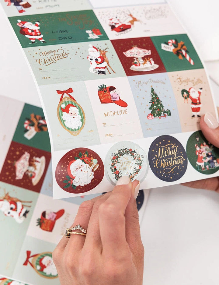 Bespoke Christmas Santas Stickers
