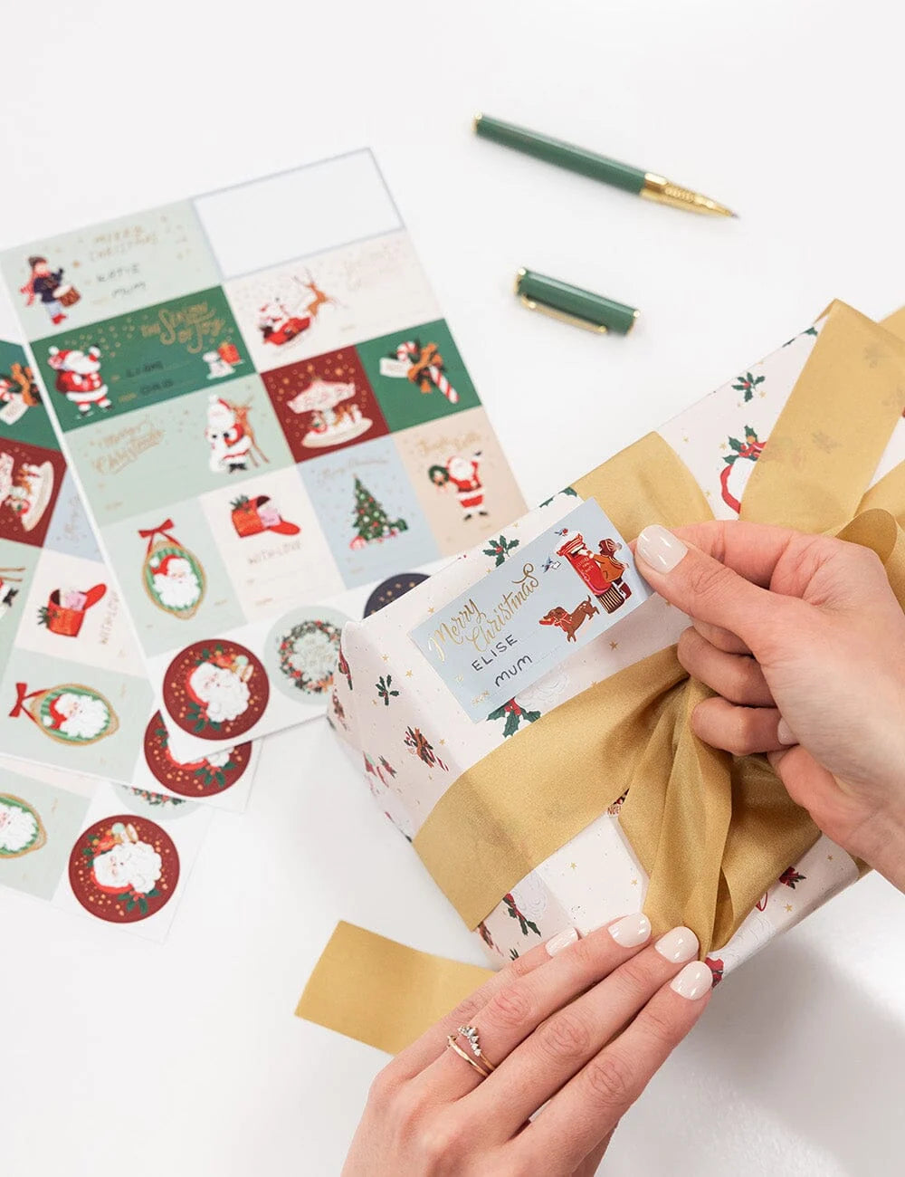 Bespoke Christmas Santas Stickers