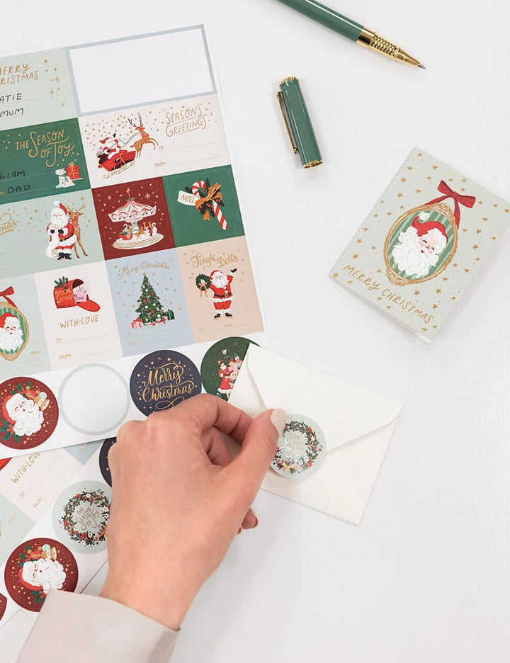 Bespoke Christmas Santas Stickers