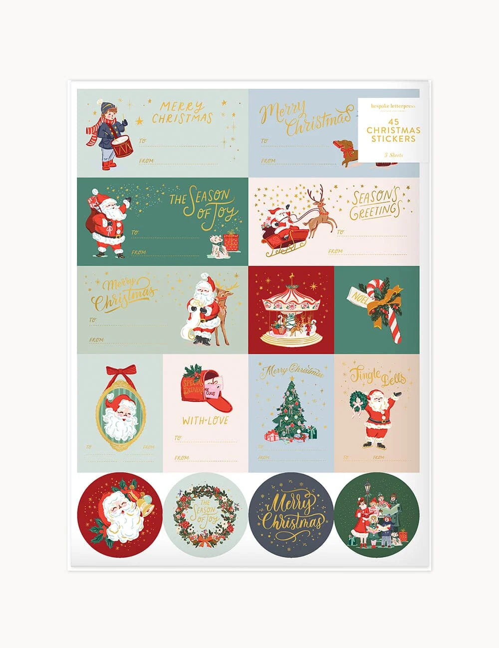 Bespoke Christmas Santas Stickers