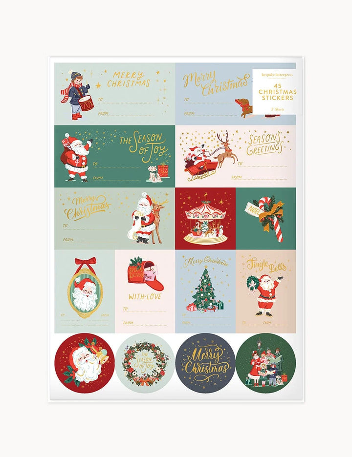 Bespoke Christmas Santas Stickers
