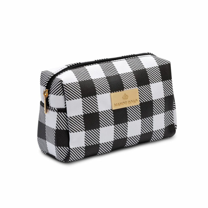 Black Gingham Travel Bag