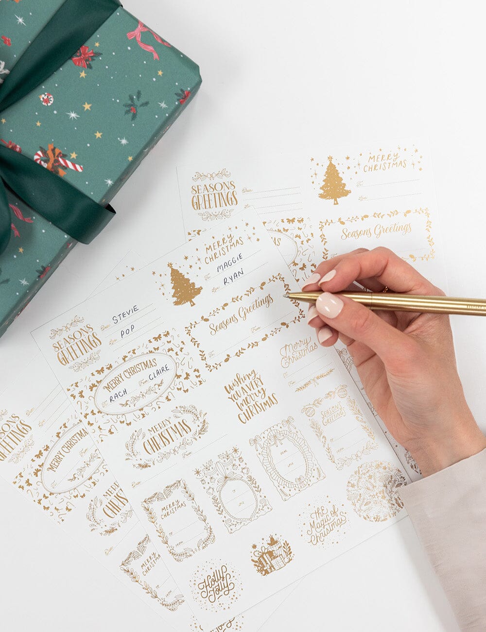 Bespoke Classic Christmas Stickers