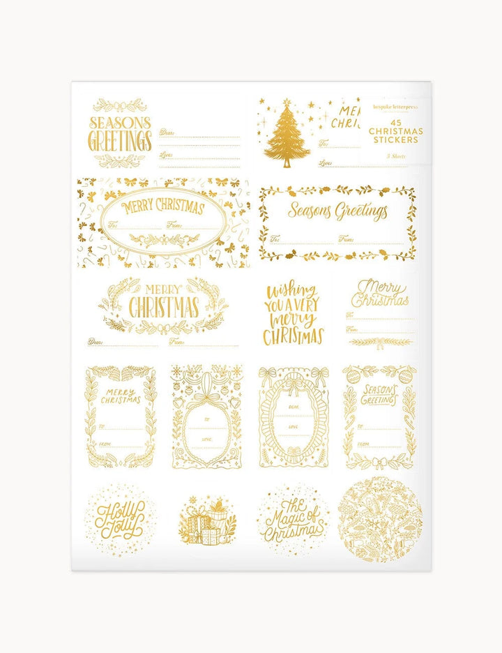 Bespoke Classic Christmas Stickers