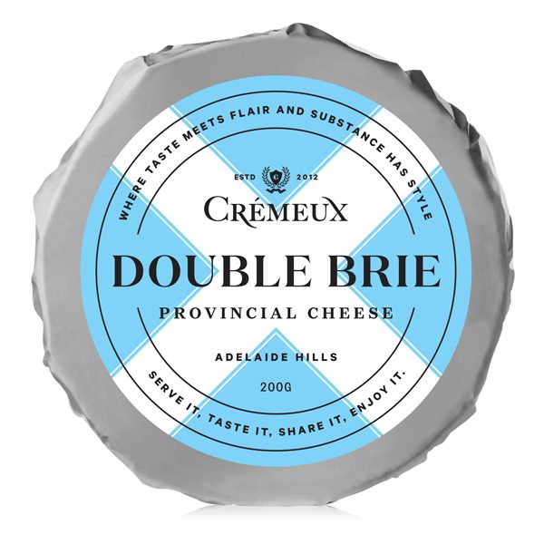 Wheel of Brie cheese on white background