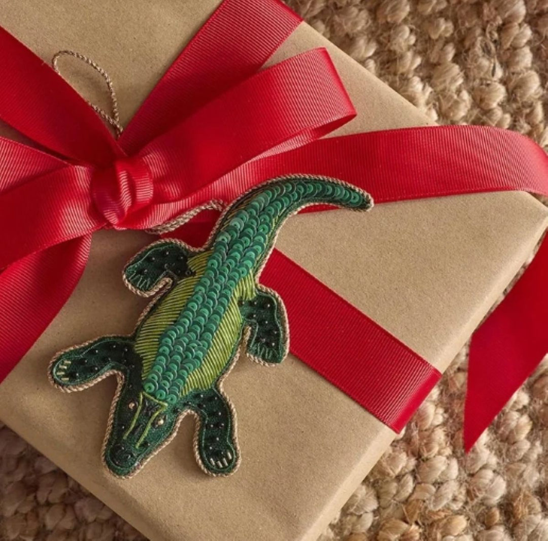 Crocodile Sequin Ornament