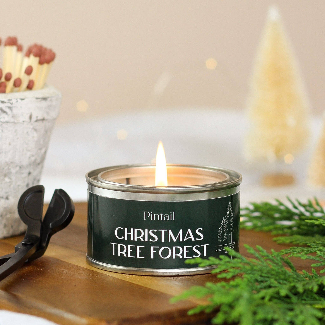Pintail Christmas Tree Forest Paint Pot Candle
