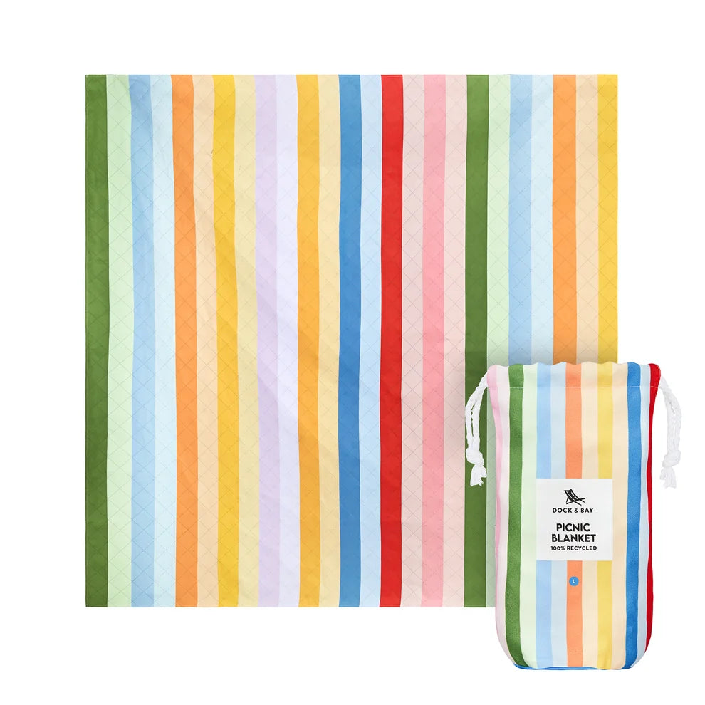 Candy Stripes Beach/ Picnic Blanket - Large