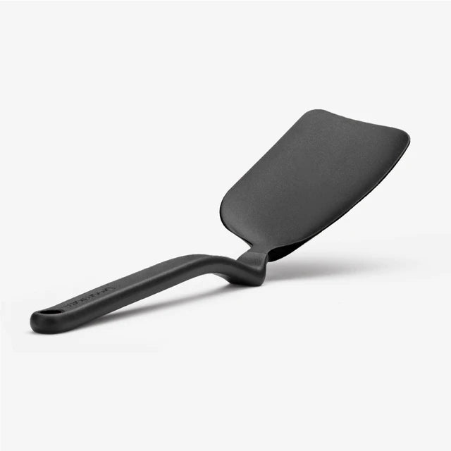 Black spatula on a white background