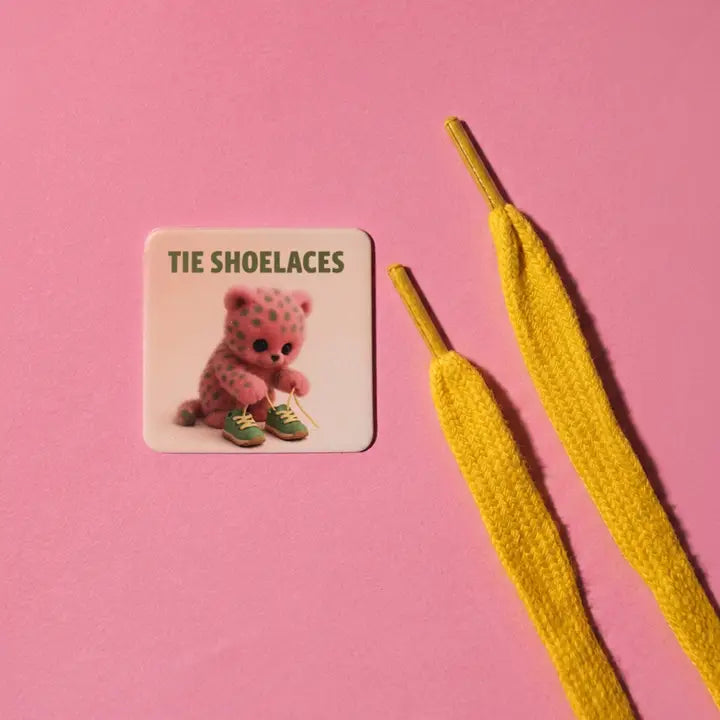 A square card with the text &