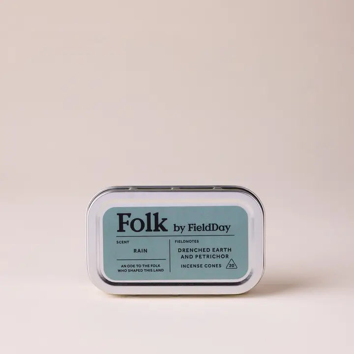 FieldDay Rain Folk Tin of Incense Cones