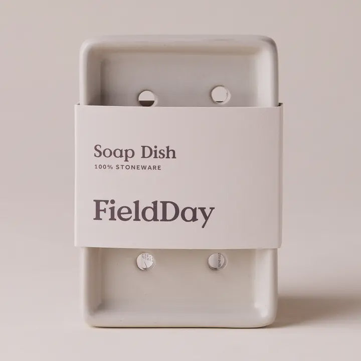 Beige soap dish with &