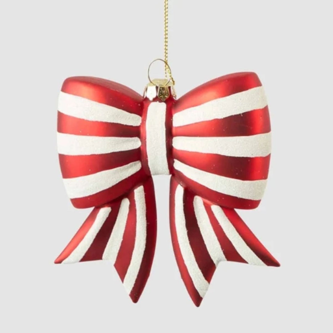 Striped Bow Ornament