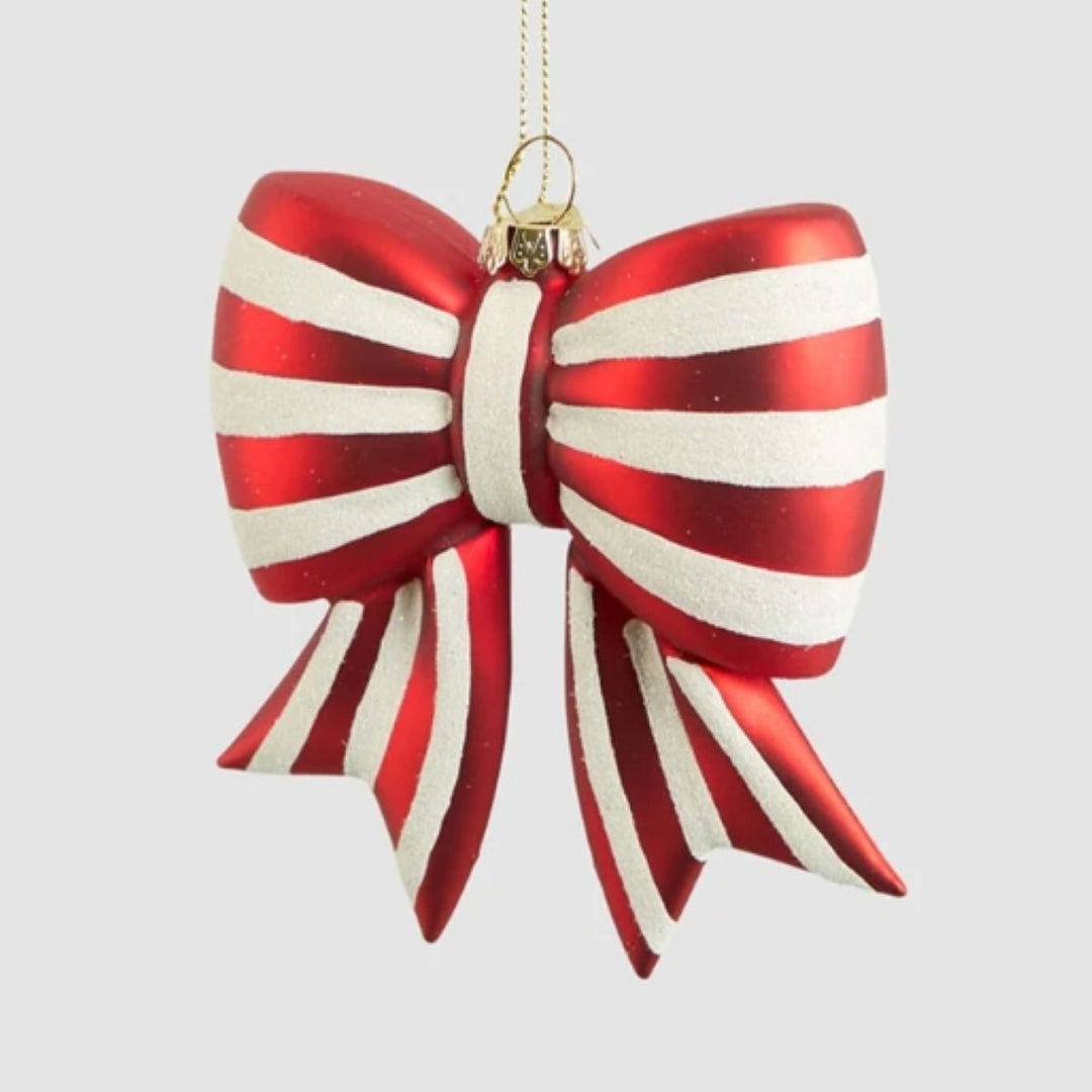 Striped Bow Ornament